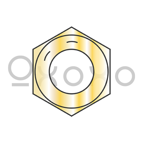 1-14  Fine Thread Finished Hex Nut Grade 8 Zinc Yellow