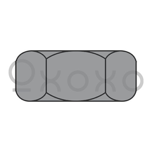 1 1/8-12  Finished Hex Nut Plain