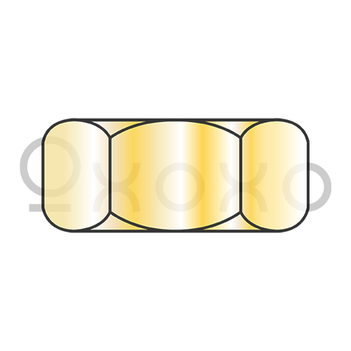 1/4-20  Finished Hex Nut Zinc Yellow