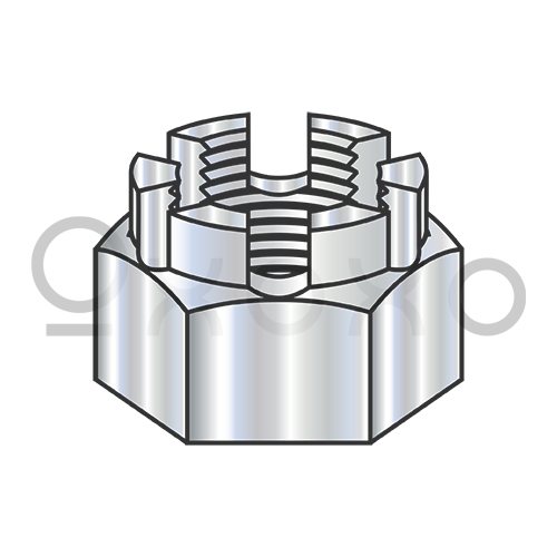 1-8  Castle Nut Zinc