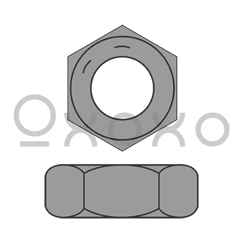 1/4-20  Hex Jam Nut Grade 8 Plain