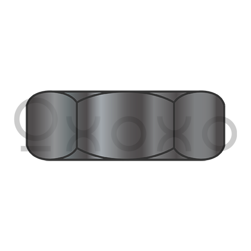 1/4-20  Hex Jam Nut Black Zinc
