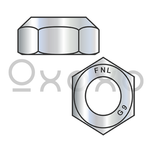 1/4-20  Coarse Thread Top Lock Hex Nut Grade 9 EcoGuard Gray/Silver 1,000 Hr Cor