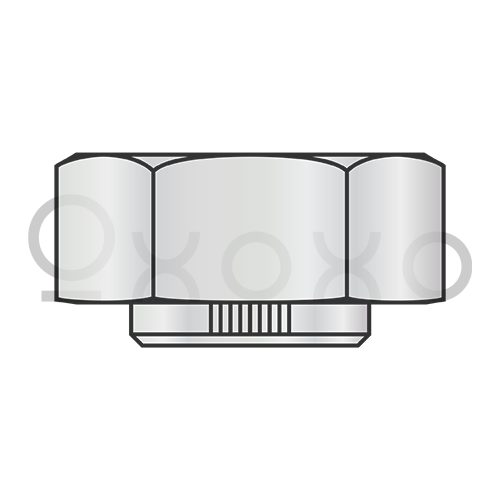 1 1/8-12  Stover Alternative Hex Collar Lock Nut Grade C Cad And Wax
