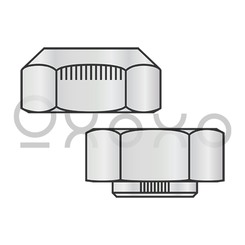 1-8  Stover Alternative Automation Style Lock Nut Grade C Cad And Wax