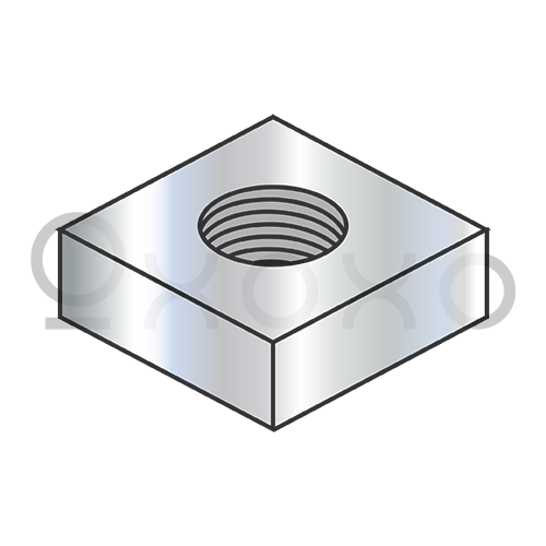 2-56  Square Machine Screw Nut Without Chamfer Zinc
