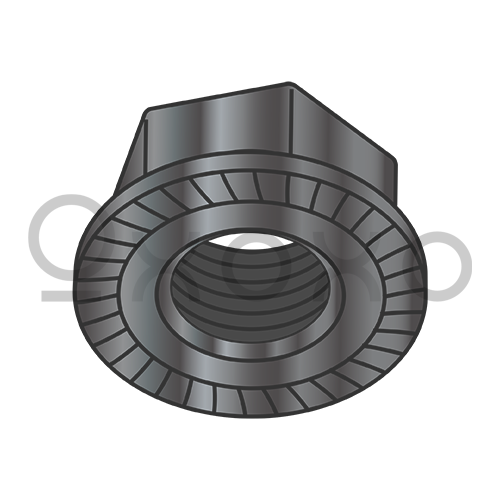 6-32  Serrated Flange Hex Lock Nuts Case Hardened HR15N 78/90 Black Zinc and Bake
