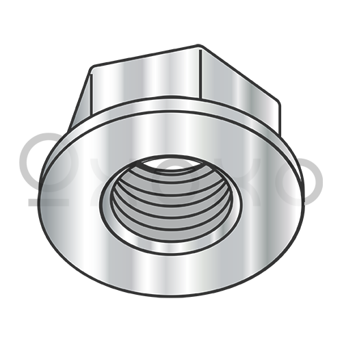 8-32  Non-Serrated Flange Hex Nut 18-8 Stainless Steel