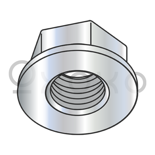 4-40  Non-Serrated Flange Hex Nuts Zinc