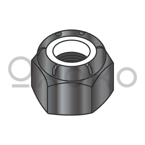 4-40 NE  Nylon Insert Hex Lock Nut 18 8 Stainless Steel Black Oxide and Oil