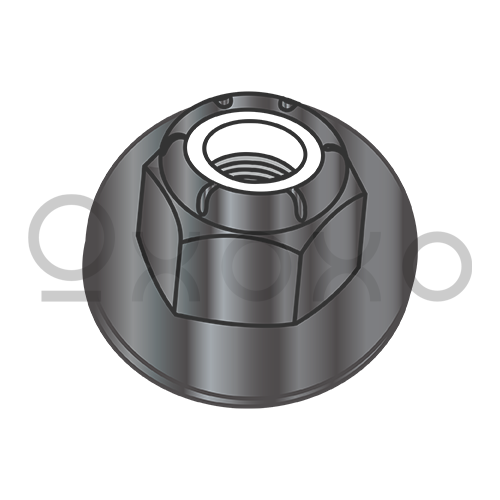 10-24  Nylon Insert Flange Stop Hex Lock Nut Black Oxide And Oil