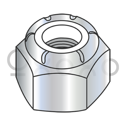 1-8  Nylon Insert Heavy Pattern Hex Nut Zinc