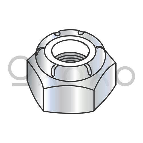 1-8 NTU  NTU Nylon Insert Heavy Thin Pattern Nut Zinc