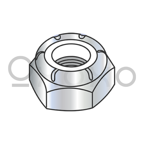 2-56  NTM  Thin Pattern Nylon Insert Hex Lock Nut Zinc