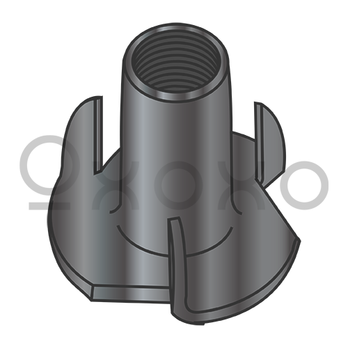 8-32X1/4  3 Prong Tee Nut Black Zinc