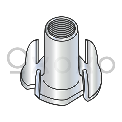 6-32X1/4  4 Prong Tee Nut Zinc