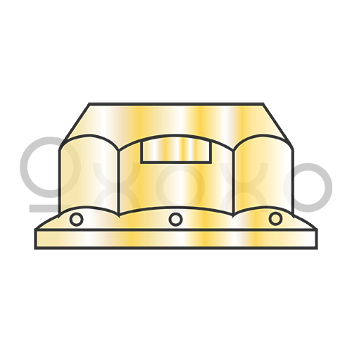 1/4-20  Regular Flange Top Lock Hex Nut Grade G Zinc Yellow