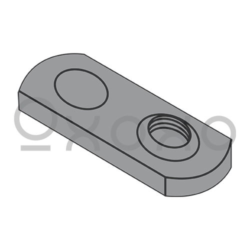 6-32  One Projection Tab Weld Nut Plain Single