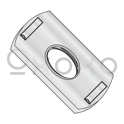 M6X1.0  Metric Weld Nut with Two Projections