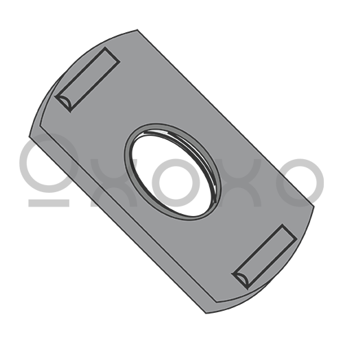 10-24  Weld Nut with Two Projections Steel Plain