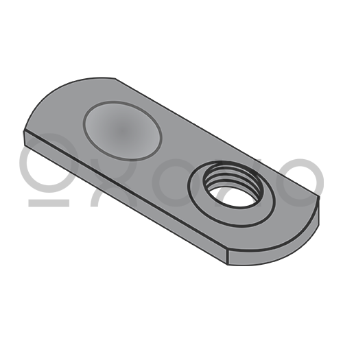 6-32  Weld Nut Thin Target Area Plain Steel