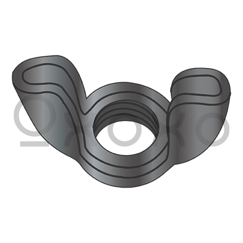 8-32   Stamped Wing Nut Black Oxide and Oil