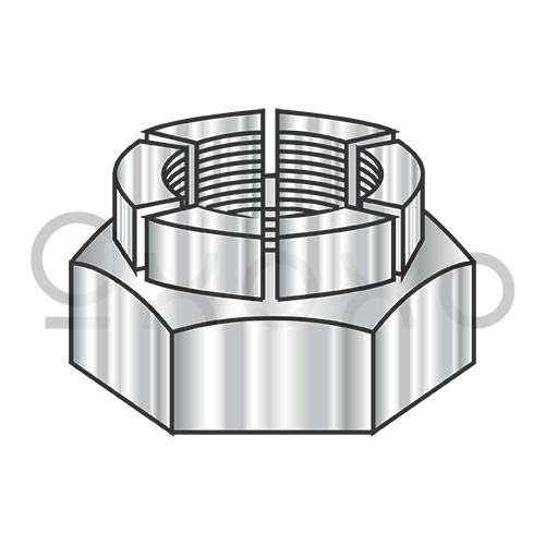 6-32  Flex Type Hex Lock Nut Thin Height Light 18-8 Stainless Steel
