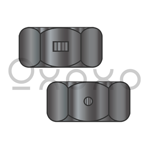 10-24  Two Way Reversible Hex Lock Nut Black Oxide And Wax