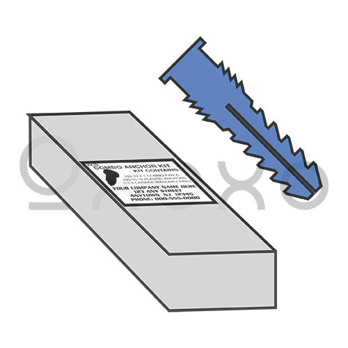 6-8  Ribbed Plastic Anchor Kit