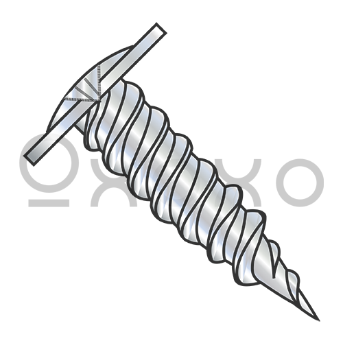 6X1/2  Phillips Modified Truss Self Piercing Screw Full Thread Needle Point Zinc & Bake