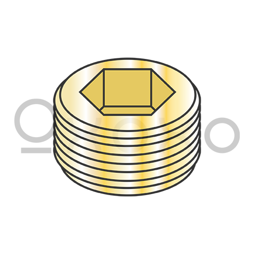 1/16  Dry Seal Socket Pipe Plug Brass