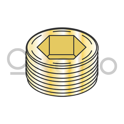 1/16  Flush Seating Socket Pipe Plug Brass