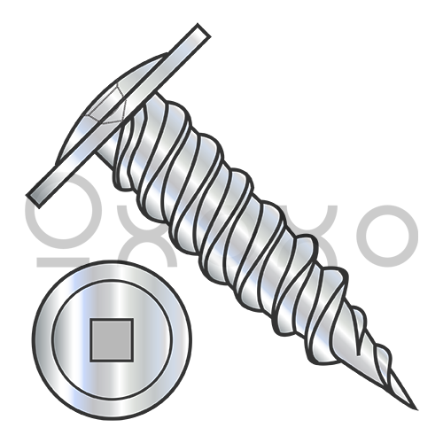 6-18X3/8  Square Modified Truss Self Piercing Screw Full Thread Needle Point Zinc & Bake