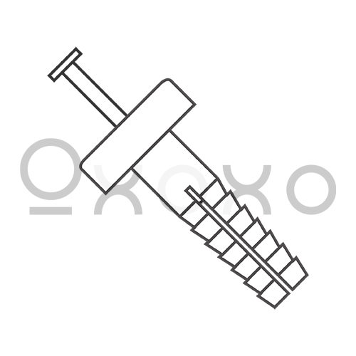 10X3/4  Two Piece Nylon Anchor Rivet Round Head Nylon Pin White