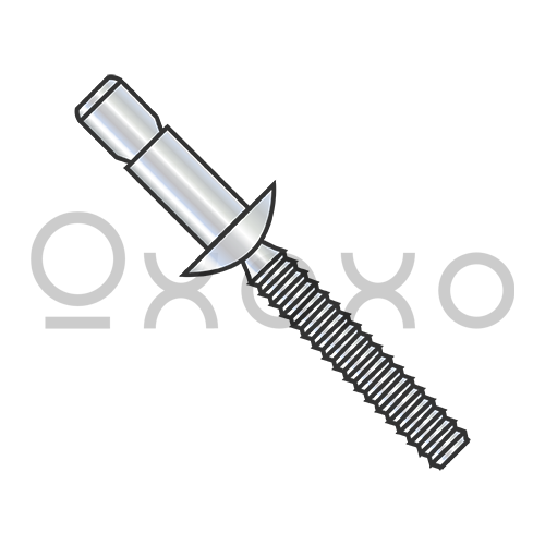 3/16X.062-.437  Protruding Hd Struct Rivet Steel Sleeve Zinc Clear