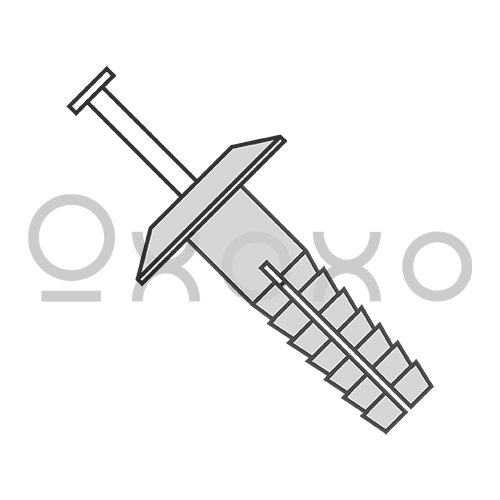 1/4X1 1/2  Two Piece Nylon Anchor Rivet Truss Head Nylon Pin Grey