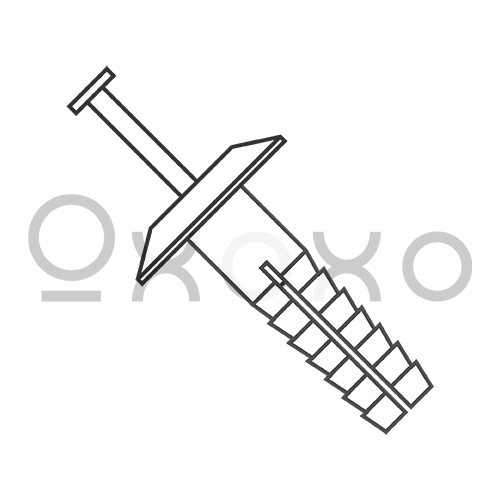 10X3/4  Two Piece Nylon Anchor Rivet Truss Head Nylon Pin White