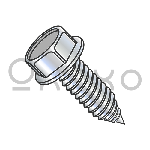 10-24X3/4  Unslt Ind Hexwasher High Head 5/16 Across Flat F/T Self Pierce Sc Zinc Needle Pt