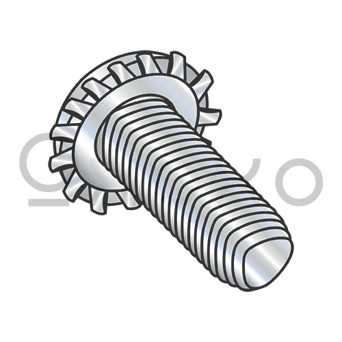 4-40X1/4  Phil Pan Taptite Alt Ext Tooth washer Thread Roll Screw Full Thrd Zinc Bake Wax