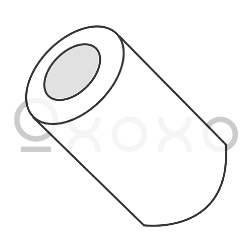 6X1/8  One Half Round Spacer Nylon