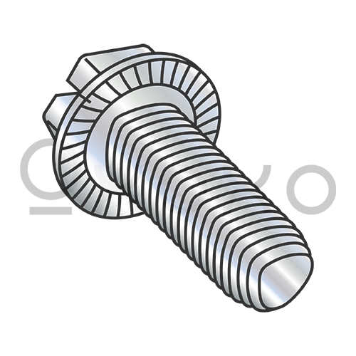 6-32X1/4  Slot IndHexWash Serrated Taptite Alternative Thread Roll Fully Thrd Zinc BakeWax