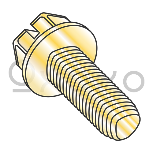 12-24X1/2  Slot Ind Hexwash Taptite Alternate Thread Roll Screw Full Thd ZincYellow BakeWax