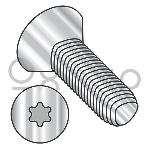 4-40X3/8  6 Lobe Flat Taptite Alternative Thread Roll Screw Full Thrd 18 8 SS PassivateWax