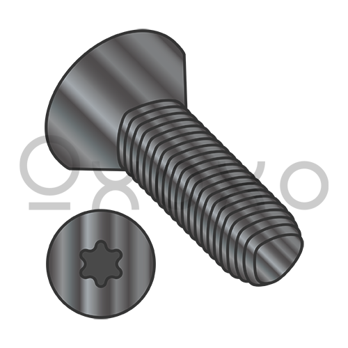 4-40X5/16  6 Lobe Flat Taptite Thread Rolling Scrw alternate Fully Thread Black Oxide & Wax