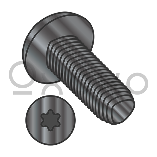 4-40X3/8  6 Lobe Pan Taptite Alternative Thread Rolling Screw Fully Thrd Black Oxide & Wax