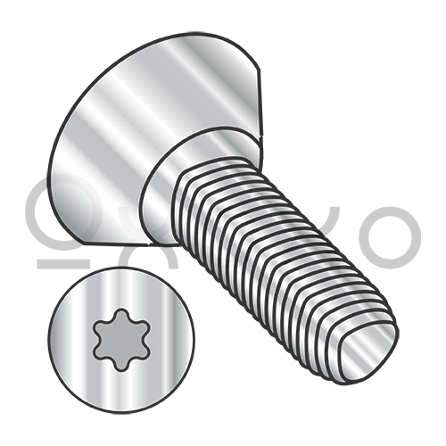8-32X3/8  6 Lobe Flat U/C Taptite Alternative Thread Roll Full Thred 18 8 SS Passivate Wax