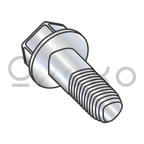 3/8-16X3  Unslot Indented Hex Washer Taptite Alternative Screw Partial Thrd Zinc Bake Wax