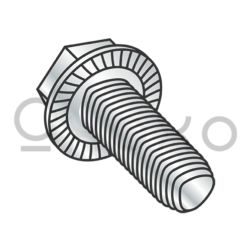 4-40X3/8  Unslot Ind Hex Wash Serrated Taptite Alternative Screw Full Thread Zinc Bake Wax