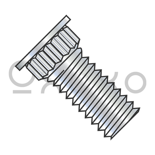 4-40X3/8  Broaching Type Clinch Stud F/T Phosphor Bronze Electro Tin Plate