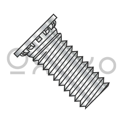 4-40X1/4  Self Clinching Stud 12 Rib Full Thread 300 Series Stainless Steel